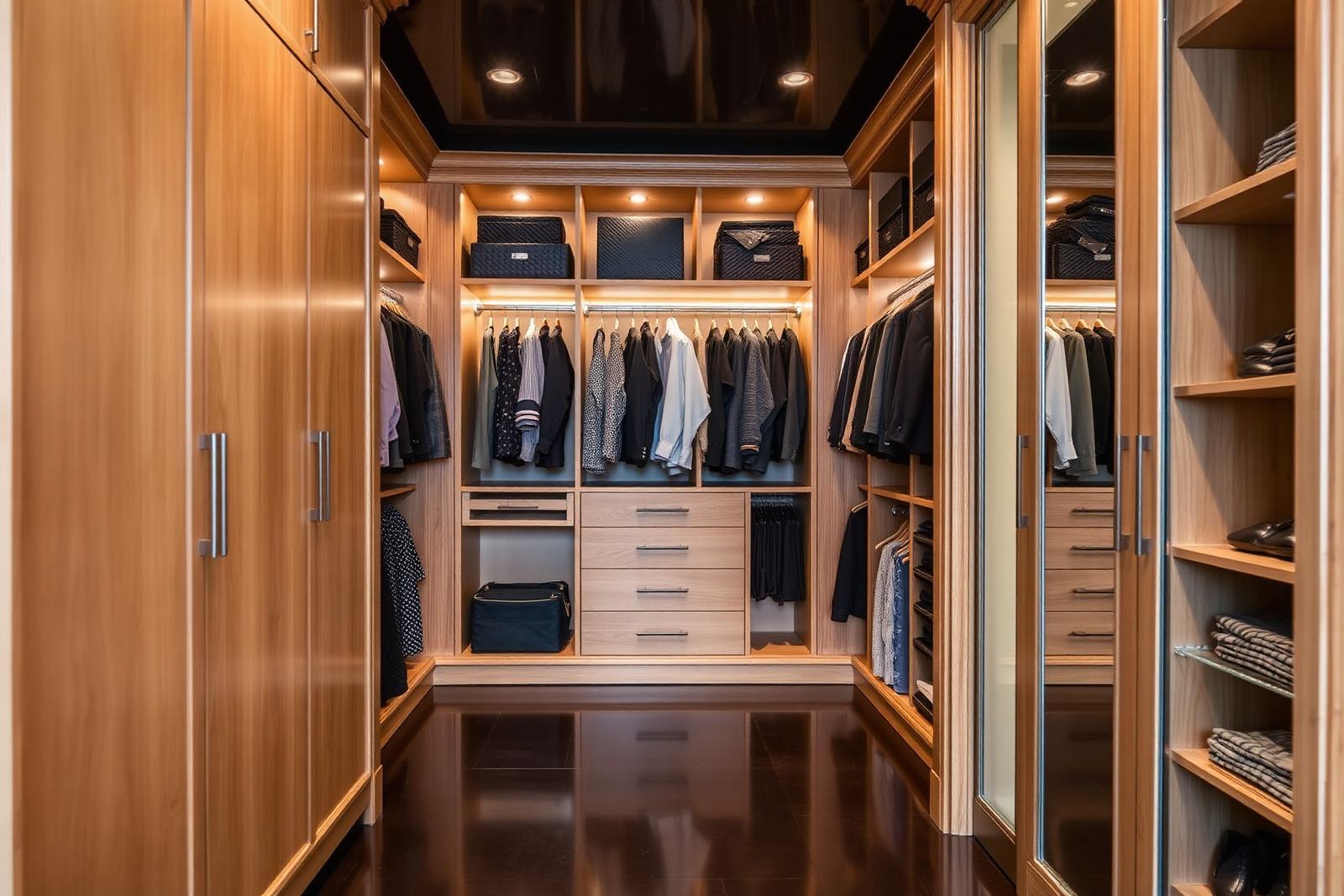 Luxury walk-in wardrobe — premium contents the verified mover network is trained to protect